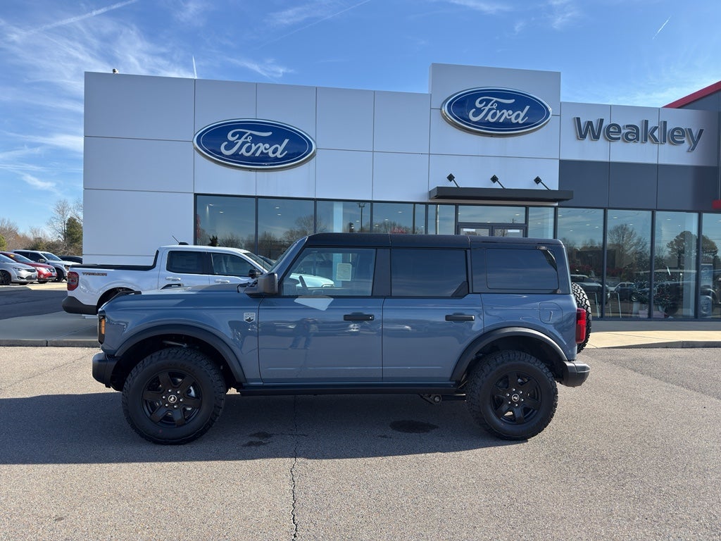 2025 Ford Bronco Big Bend in Azure Gray Metallic Tri-Coat — front three-quarter view