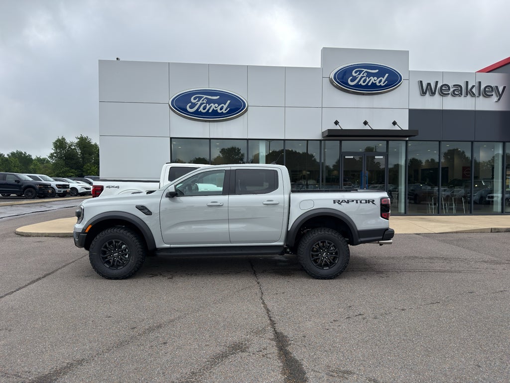 2026 Ford Ranger Raptor in Avalanche — front three-quarter view