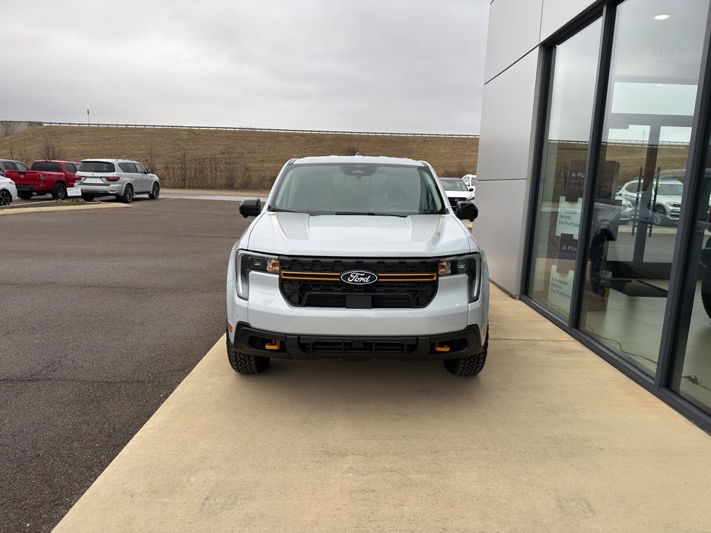 2026 Ford Maverick Tremor in Space White Metallic — front three-quarter view
